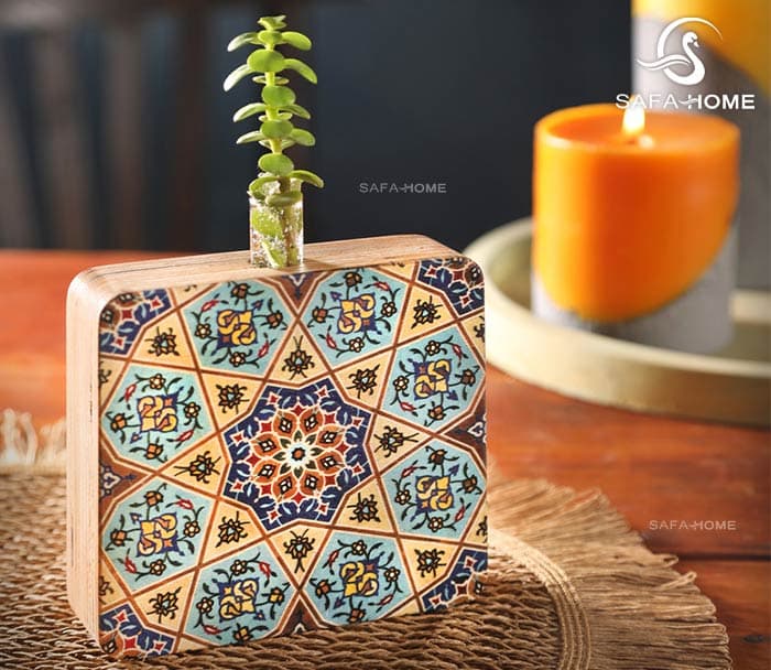 گلدان دکوری راکورد طرح کاشی سنتی