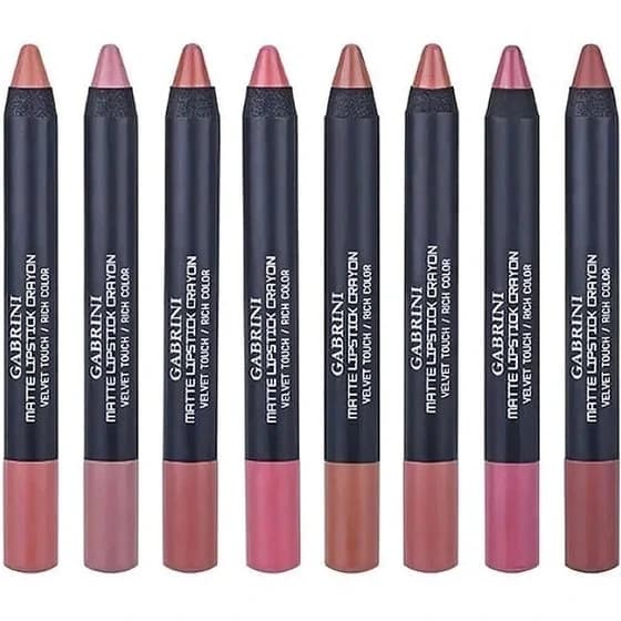 پک ۱۲ تایی رژ لب مدادی گابرینی Gabrini Pencil Lipstick اصل