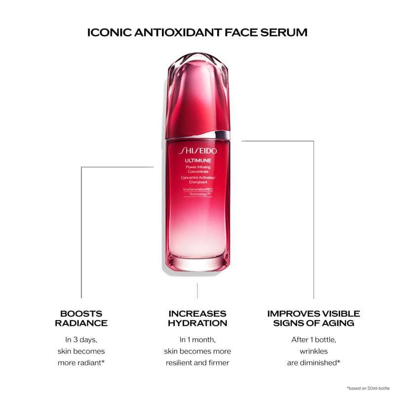 سرم کنستانتره شیسیدو SHISEIDO مدل ULTIMUNE حجم 100 میل (لیفت کننده و ضد چروک بسیار قوی) — تصویر ۷