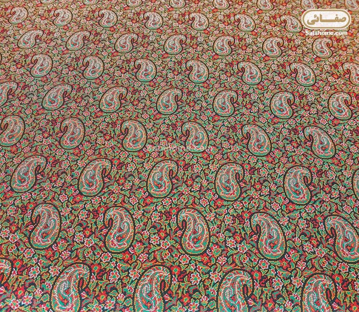 رومیزی مستطیل ترمه هاشمی کد 121 اندازه ی 100×200 — تصویر ۳