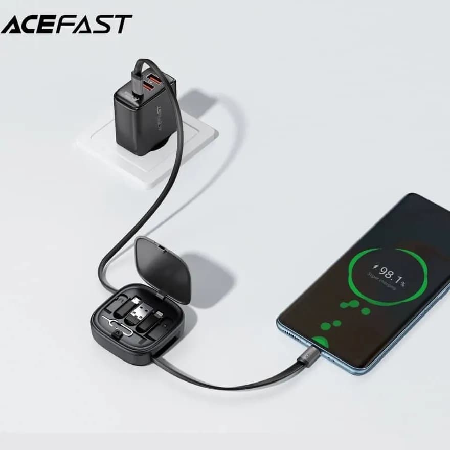 پک کابل چند منظوره ایس فست ACEFAST J3 Acewire Pro توان 60 وات همراه با کابل جمعشونده — تصویر ۳