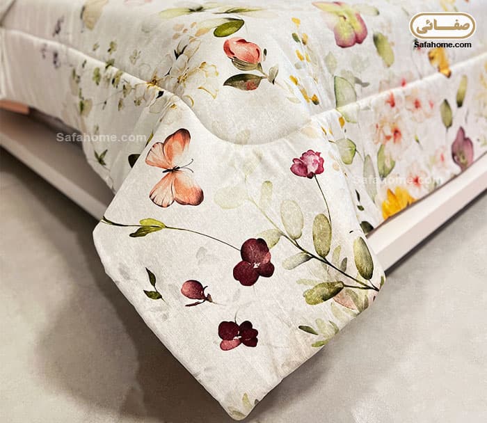 روتختی یک نفره مخمل 4 تکه طرح فیوری پشت کتان صفاهوم — تصویر ۷