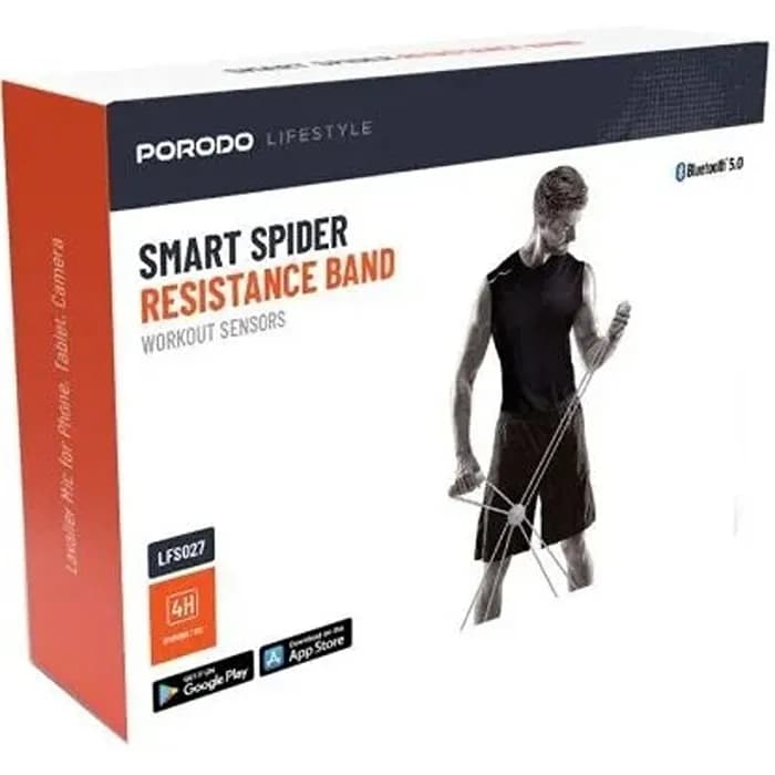 کش ورزشی هوشمند پرودو مدل Porodo Smart Spider Resistance Band PD-LFST027-GY — تصویر ۵