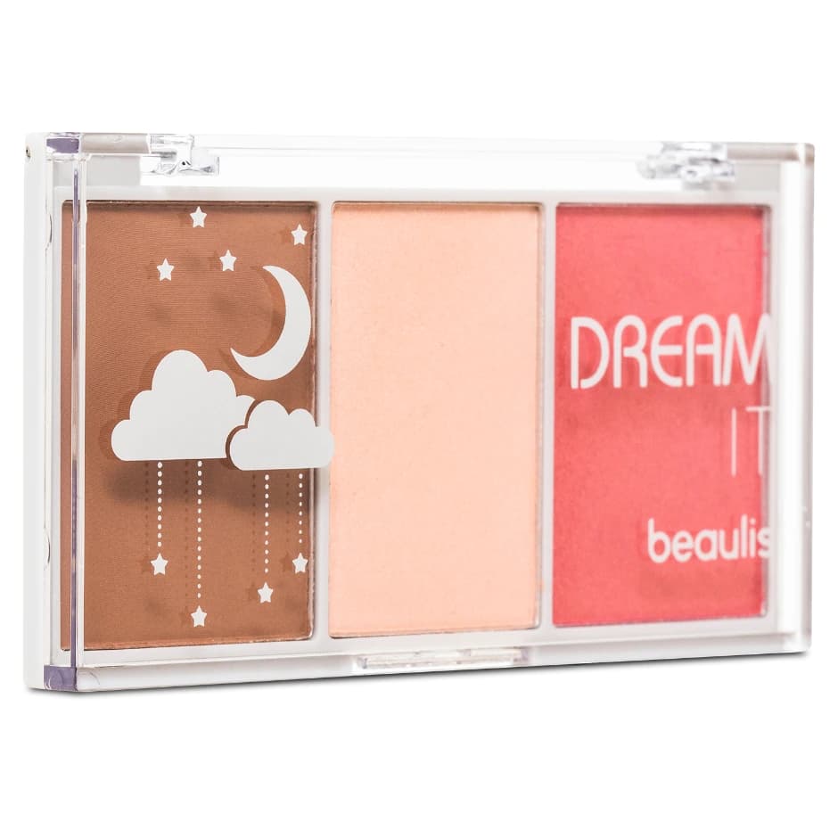 پالت چند کاره رژ گونه، هایلایتر و برانزر Dream It بیولیس — تصویر ۳