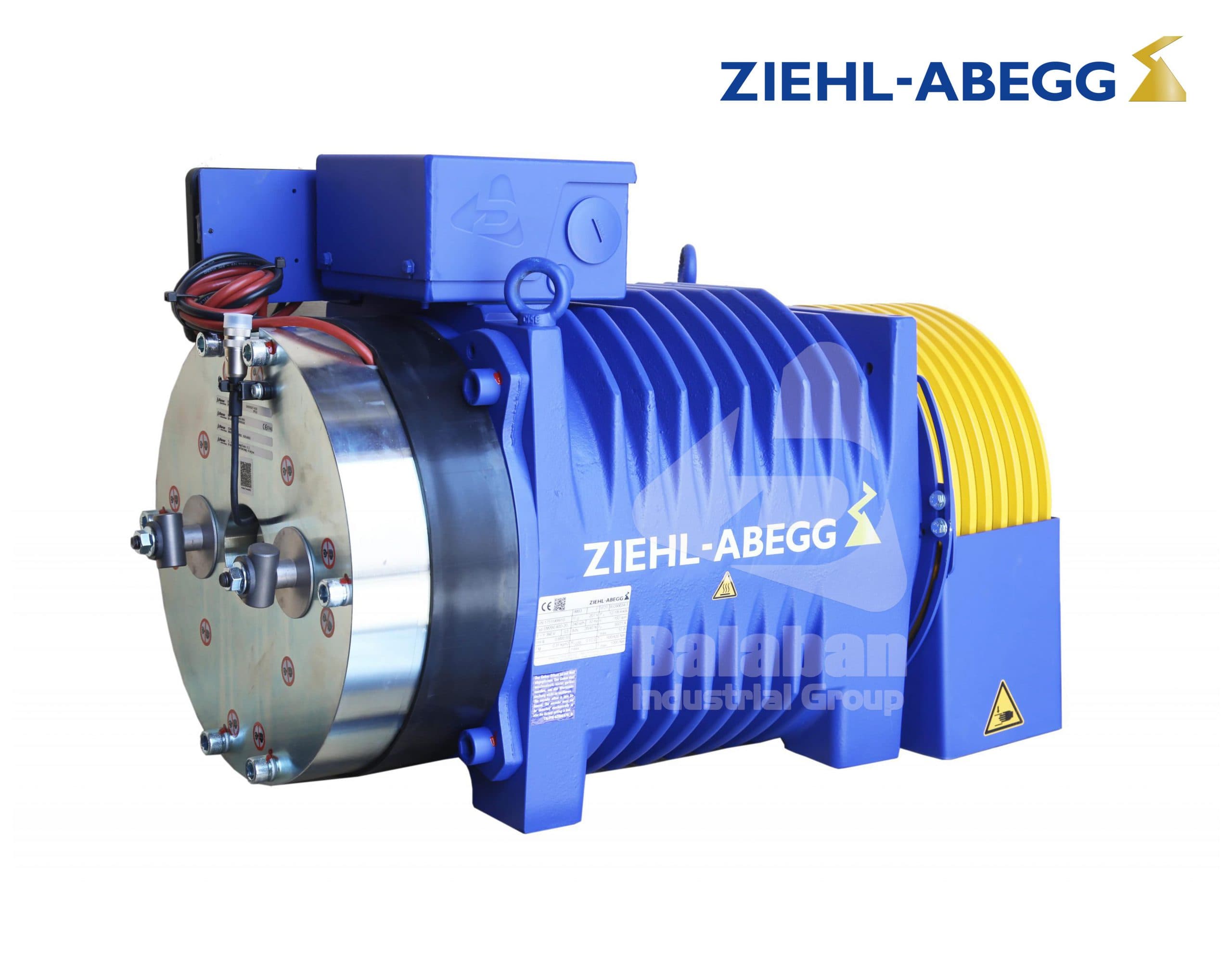 موتور گیرلس زیلابگ Ziehlabegg-SM200.45D-8.9 KW-VVVF-1m/s — تصویر ۲