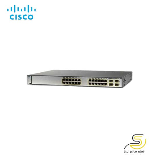 سوییچ 24 پورت سیسکو مدل WS-3750G-24-S1U ریفر