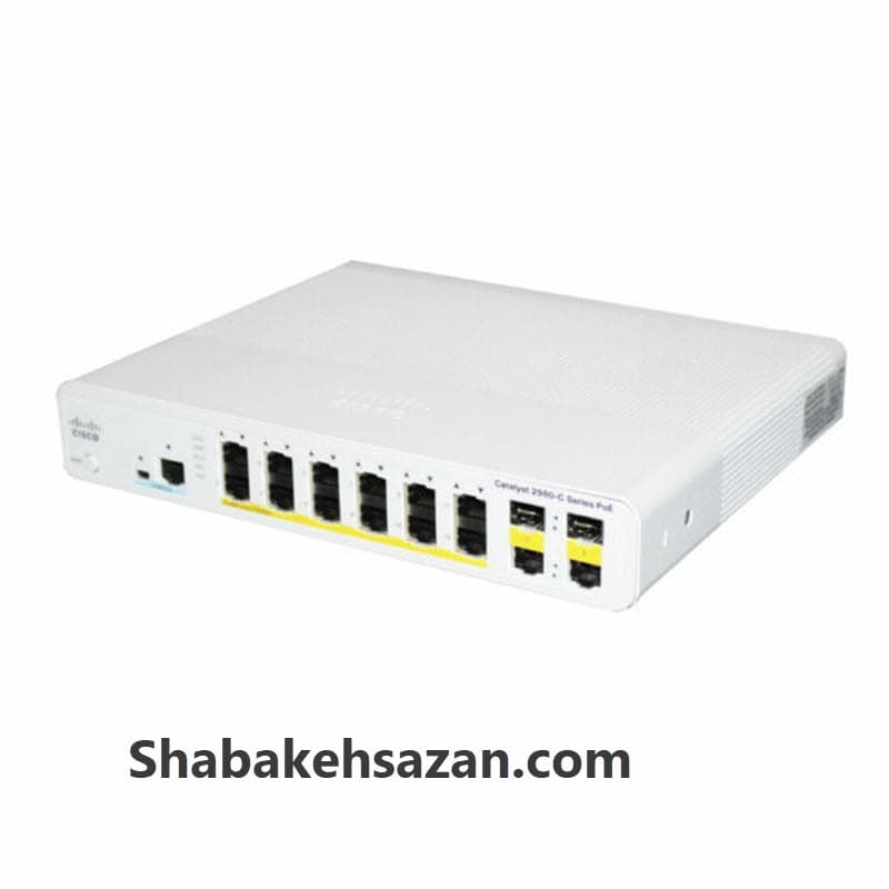 سوئیچ 8 پورت POE سیسکو مدل WS-C2960CX-8PC-L ریفر