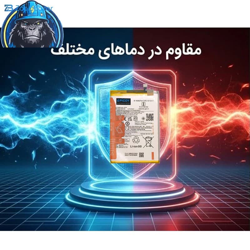 باتری موبایل اپیکوی مدل Gorillaomi BN5K Irj ظرفیت 5000 میلی آمپر ساعت سازگار با گوشی موبایل شیائومی Redmi 12C — تصویر ۶