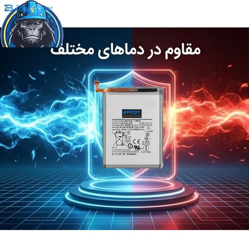 باتری موبایل اپیکوی مدل Gorillong Irj ظرفیت 5000 میلی آمپر ساعت سازگار با گوشی موبایل سامسونگ Galaxy A06 — تصویر ۸