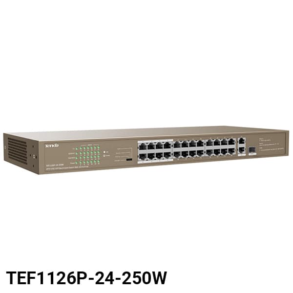 سوئیچ 24 پورت تندا TEF1126P-24-250W — تصویر ۳