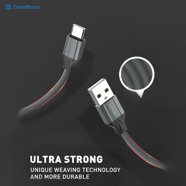 کابل تبدیل USB به microUSB الدینیو مدل LS441 01st طول 1 متر — تصویر ۵