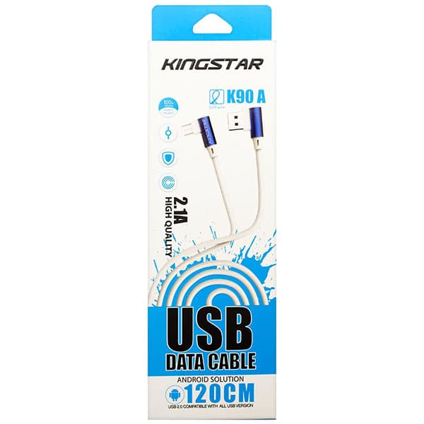 کابل شارژ 1.2 متری Micro USB کینگ استار K90 A — تصویر ۳