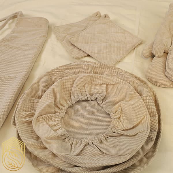 ست آشپزخانه پارچه ای 8 تکه کرم کد sh191 — تصویر ۲