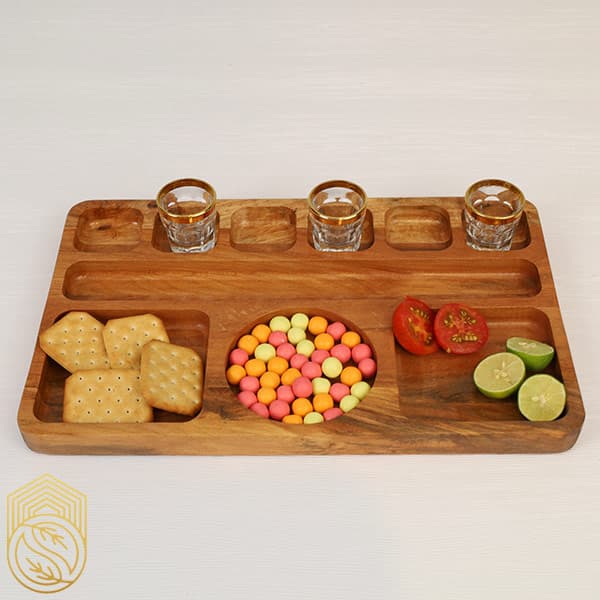 سینی مزه چوبی توسکا کد sh187