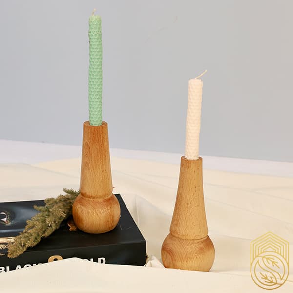 جا شمعی چوبی دکوری چوب راش کد sh185