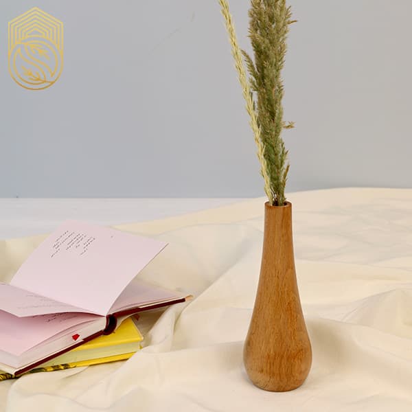 گلدان دکوری چوبی طرح ساده کد sh179