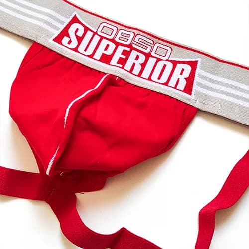 شورت مردانه Jockstrap اورجینال برند 0850 (BS) – ORLVS فانتزی پشت باز 2 بند قرمز — تصویر ۸