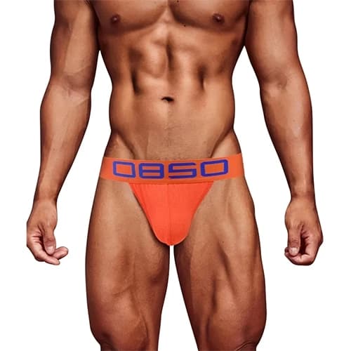 شورت مردانه Jockstrap اورجینال برند 0850 (BS) – ORLVS فانتزی پشت باز 2 بند نارنجی — تصویر ۲