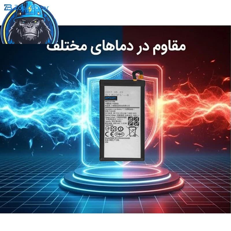 باتری موبایل اپیکوی مدل Gorillong Irj ظرفیت 3000 میلی آمپر ساعت سازگار با گوشی موبایل سامسونگ Galaxy A5 2017/ A520 — تصویر ۷