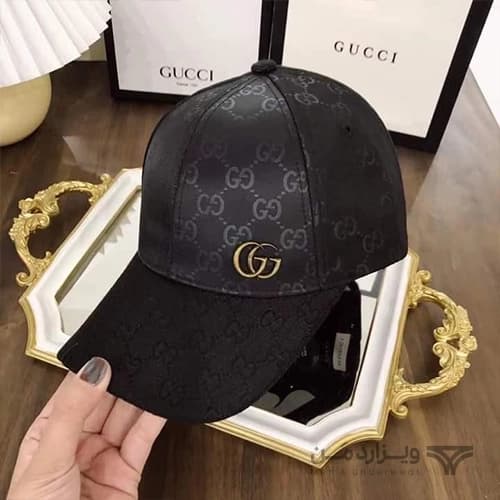 کلاه کپ (لبه دار) مردانه گوچی GUCCI ایتالیا لوگو دار — تصویر ۳