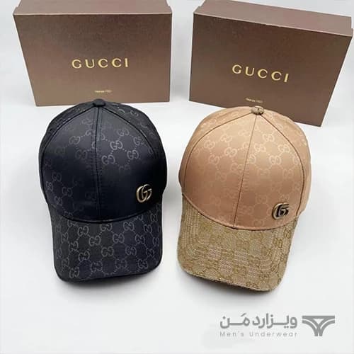 کلاه کپ (لبه دار) مردانه گوچی GUCCI ایتالیا لوگو دار — تصویر ۲