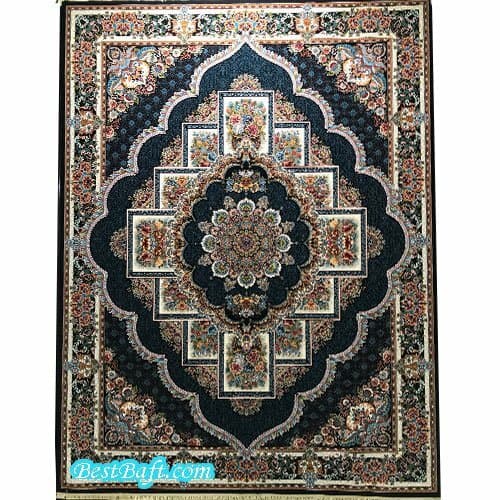 فرش کاشان ناردون ۷۰۰ شانه سرمه ای