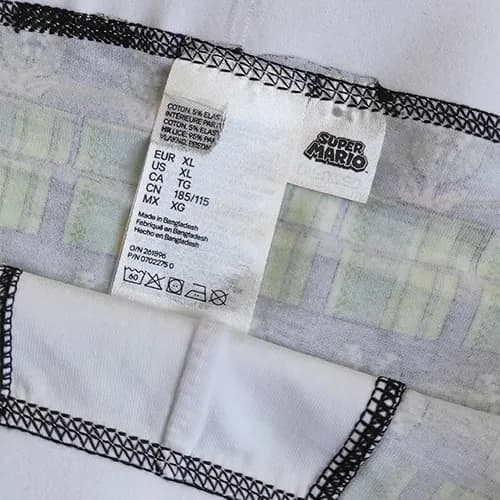 شورت مردانه پادار H&M اورجینال همکاری با سوپر ماریو بغل دوخت تیکه ای — تصویر ۳