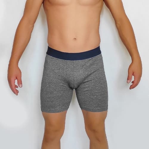 شورت مردانه پادار H&M اورجینال کش سرمه ای برفکی بغل دوخت تیکه ای
