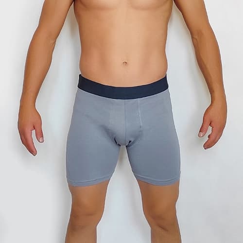 شورت مردانه پادار H&M اورجینال طوسی بغل دوخت تیکه ای