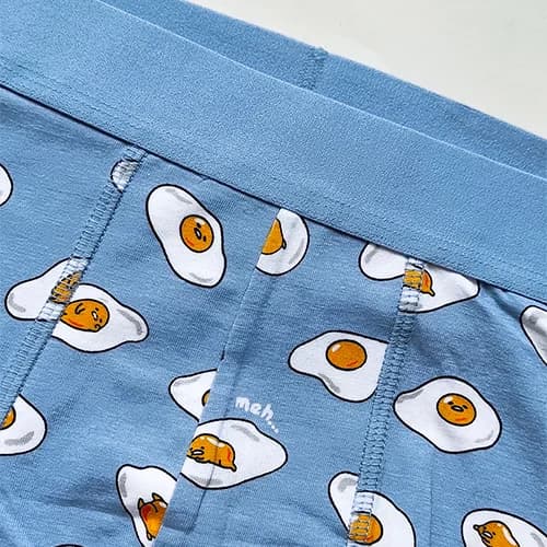 شورت مردانه پادار H&M اورجینال طرح نیمرو زمینه آبی — تصویر ۲