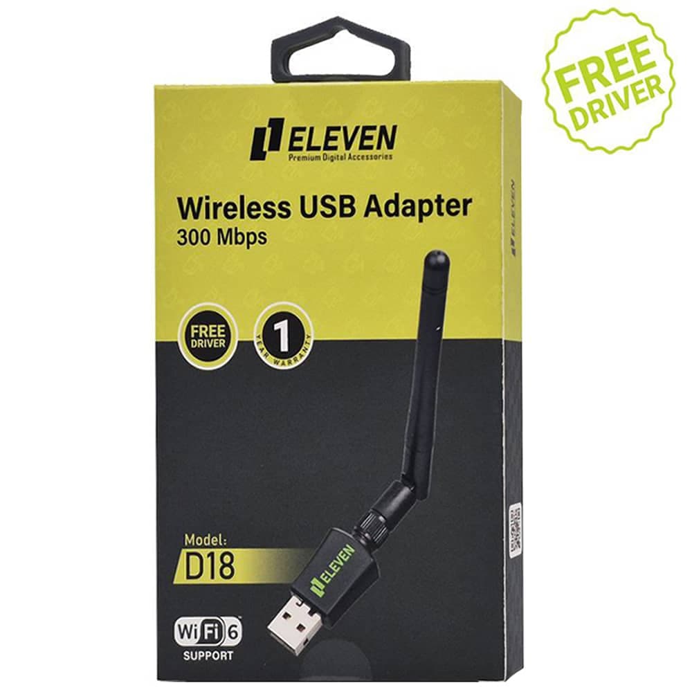 کارت شبکه وایرلس ELEVEN D18 300Mbps Free Driver