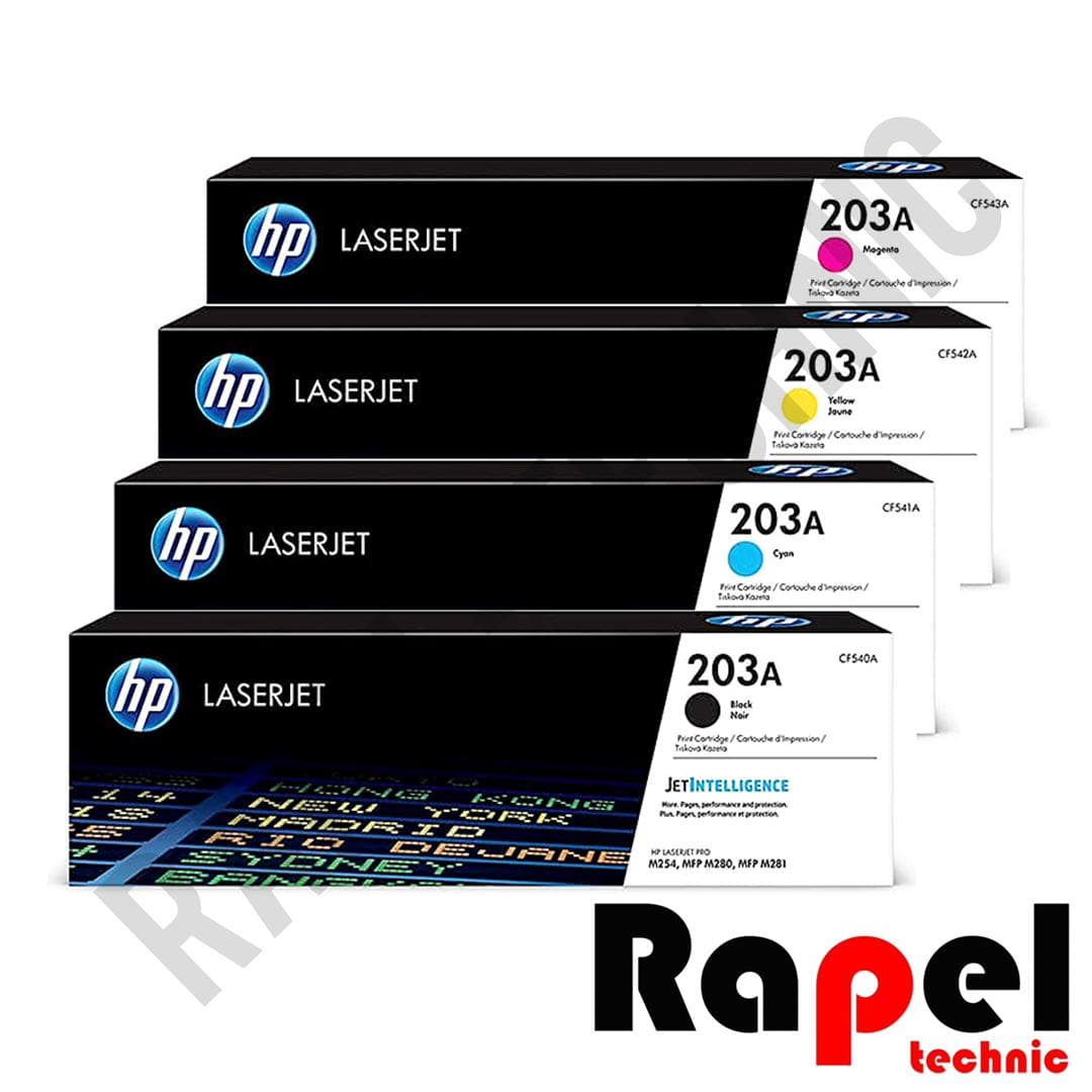 کارتریج ست چهار رنگ 203A (گارانتی دار) HP | مناسب M254dw M254nw MFP M280nw MFP