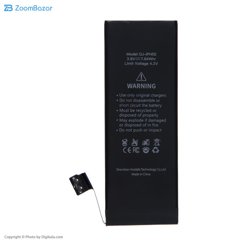 باتری موبایل دجی مدل DJ-IPH5S ظرفیت 2010 میلی آمپر ساعت مناسب برای گوشی موبایل اپل iPhone 5S — تصویر ۴