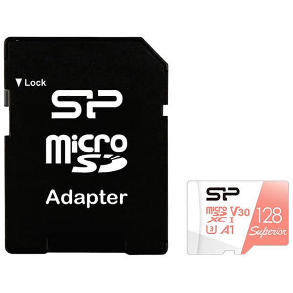 کارت حافظه 128 گیگابایت 100MBps سیلیکون پاور Superior با آداپتور