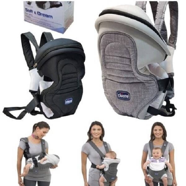 آغوشی چیکوو طوسی و مشکی مدل Chicco Marsupio go