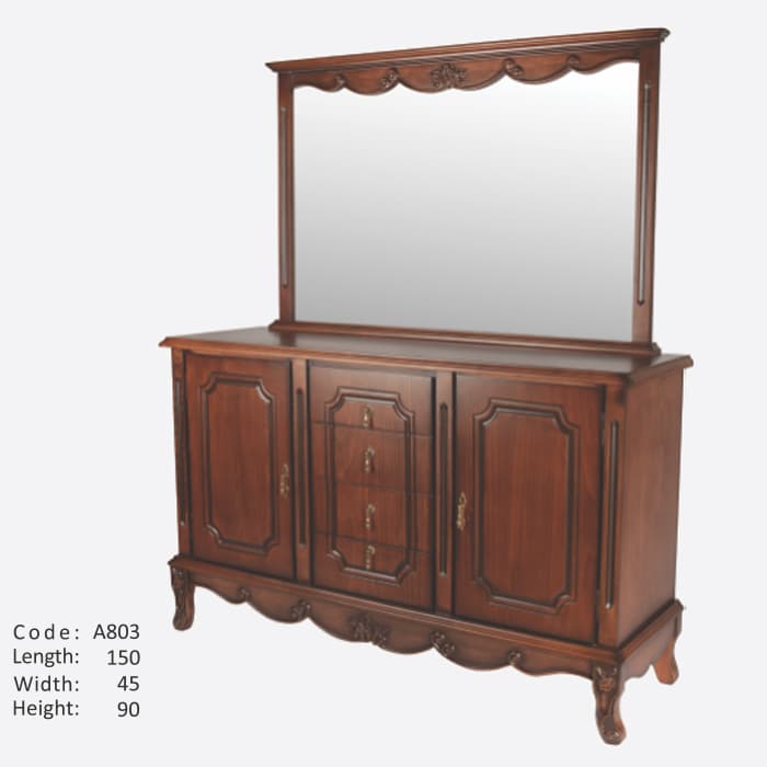 آینه کنسول بزرگ چوبی کد IGA-A803