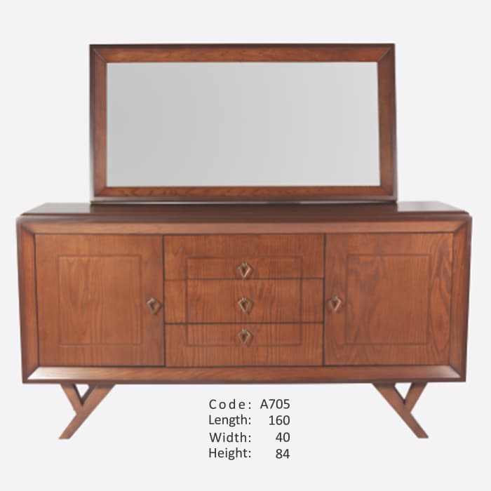 آینه کنسول بزرگ چوبی کد IGA-A705