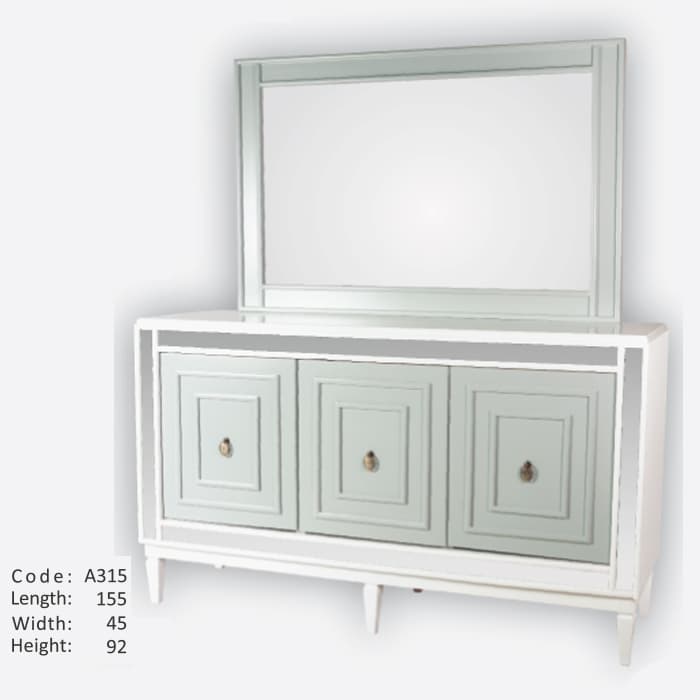 آینه کنسول بزرگ چوبی کد IGA-A315