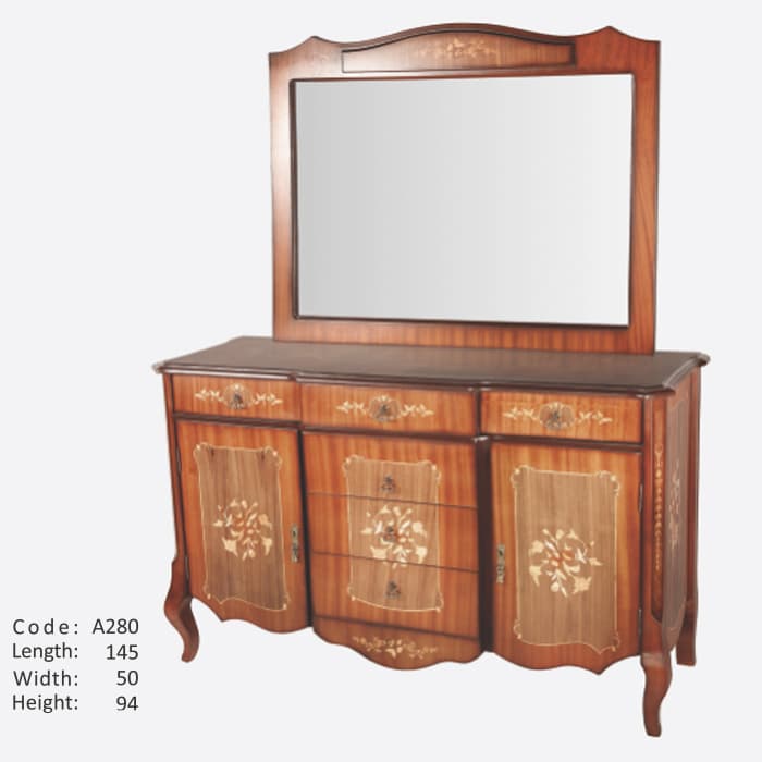 آینه کنسول معرق چوبی کد IGA-A280
