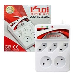 محافظ برق امگا 5 خانه سیم بلند کلیدار