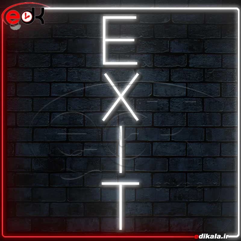 تابلو نئون طرح exit شماره 1 در ابعاد مختلف+ترانس