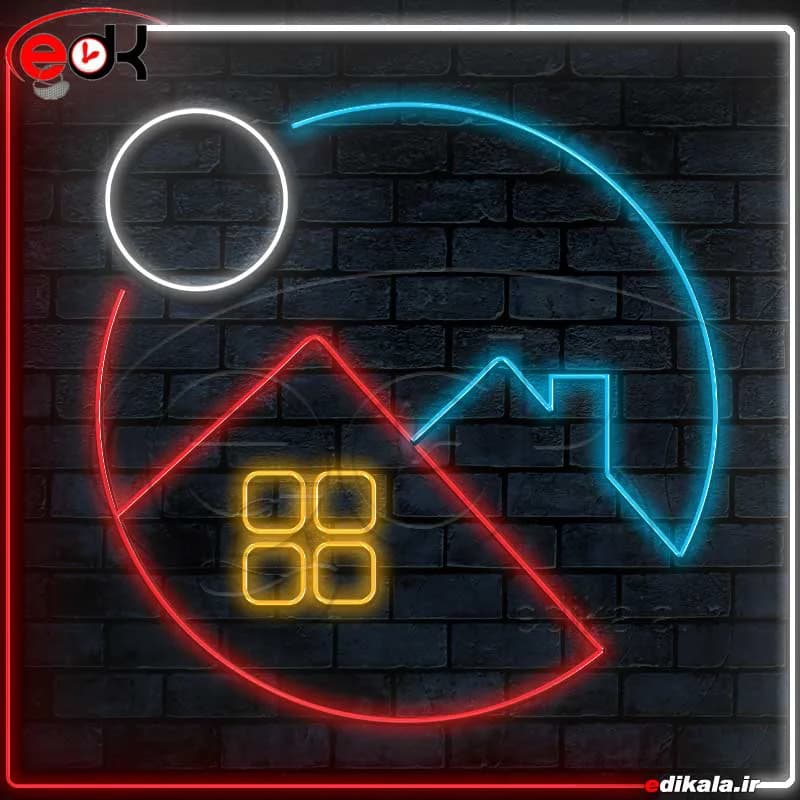 تابلو نئون طرح املاک شماره 2 در ابعاد مختلف+ترانس