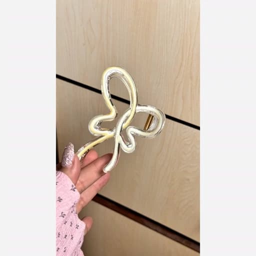 کیلیپس کره ای پروانه وارداتی سایز بزرگ فانتزی کیوت زنانه گیره مو دخترانه کلیپس پاپیونی پروانه پرنسسی — تصویر ۵