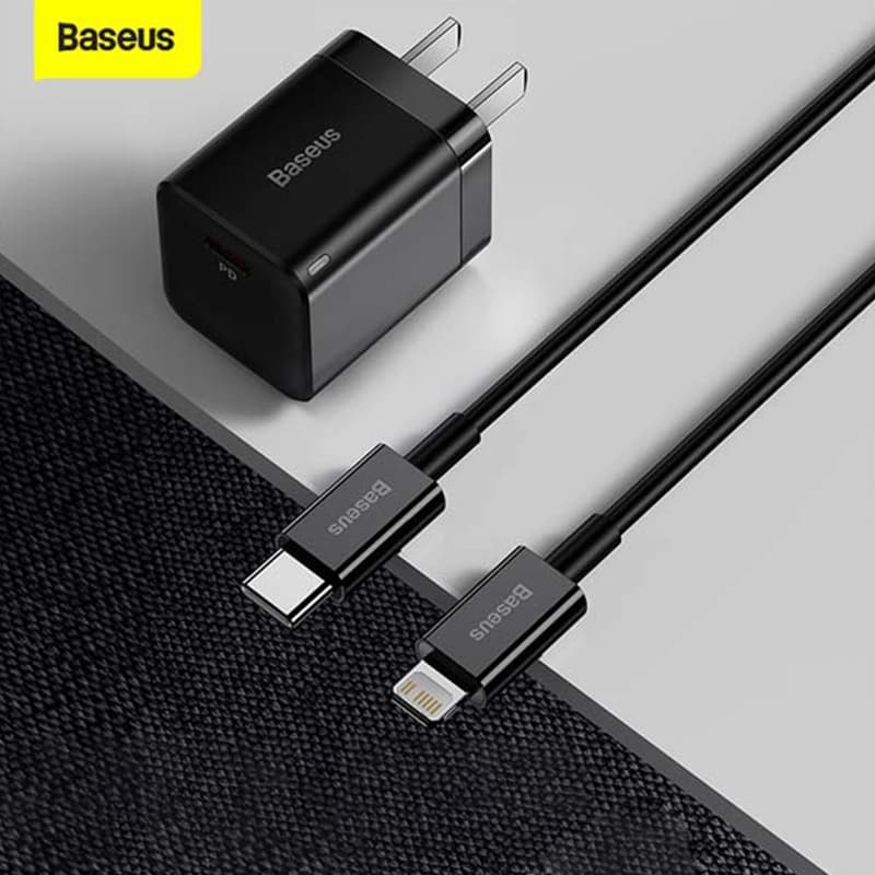 ست شارژر و کابل بیسوس سوپر سی 1c 20w eu set مدل tzccsup-b01 — تصویر ۳