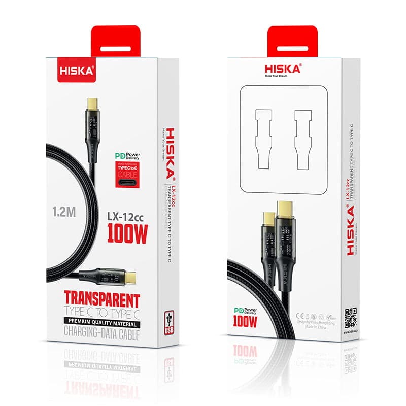 کابل USB-C هیسکا مدل LX-12CC طول 1 متر — تصویر ۳