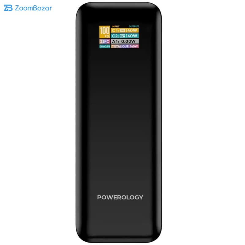 پاوربانک پاورلوژی 27000 میلی‌ آمپر 140 وات مدل NeuroVolt 140 PP090
