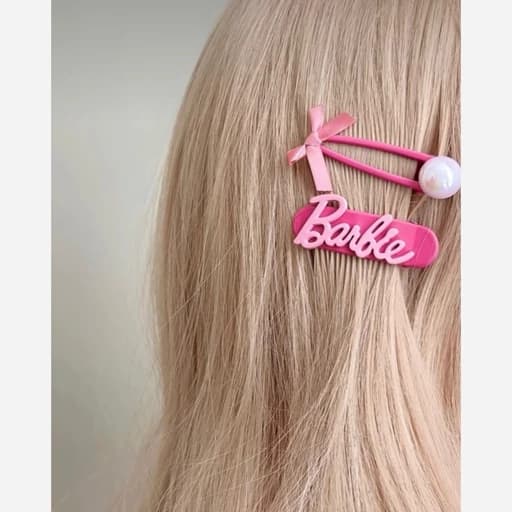پک گیره مو عروسکی کره ای پینترستی فلزی فانتزی کیوت انیمه مناسب کادو هدیه باربی خفن جذاب — تصویر ۳
