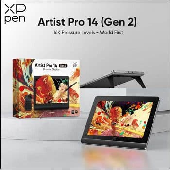 قلم نوری و تبلت گرافیکی ایکس پی پن XP-Pen Artist Pro 14 Gen 2 (جدید و ارتقایافته با ریموت کنترل)(گارانتی اصلی) — تصویر ۳