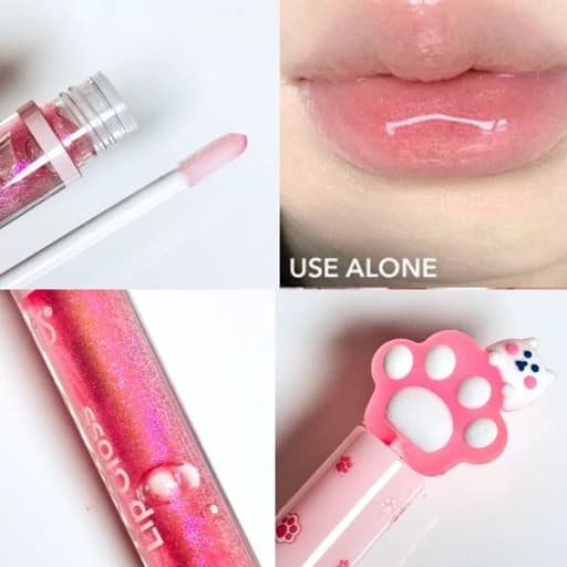 برق لب شاین لب پیشی کیوت پنجه گربه فانتری پینترستی شاین دار اکلیلی لیپگلاس گوگولی — تصویر ۲