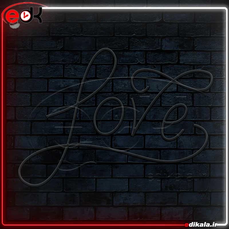 تابلو نئون طرح love شماره 3 در ابعاد مختلف+ترانس — تصویر ۳
